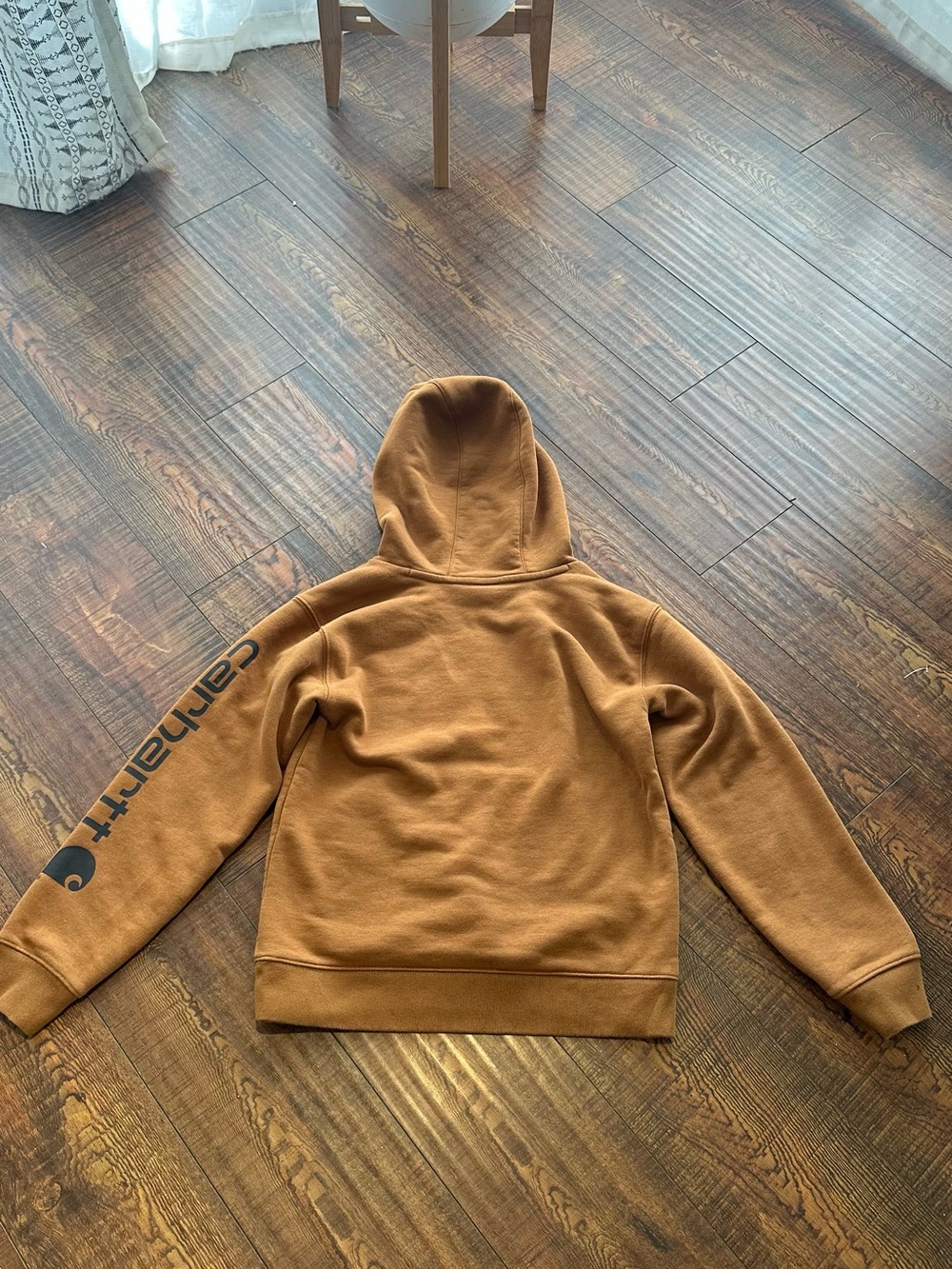Carhartt  Crewneck Hoodie in Carhartt Brown with Black Logo - Picture 5 of 6